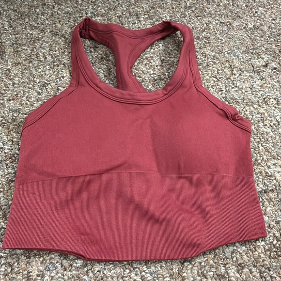 Rust Red Racerback Sports Bra - Picture 1 of 1
